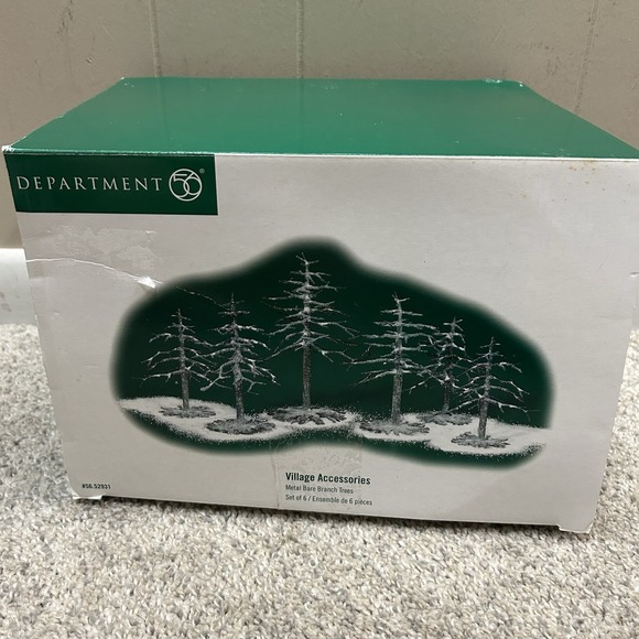 Department 56 Metal Bare Branch Trees Village Accessories #56.52931 New in Box - Picture 1 of 7